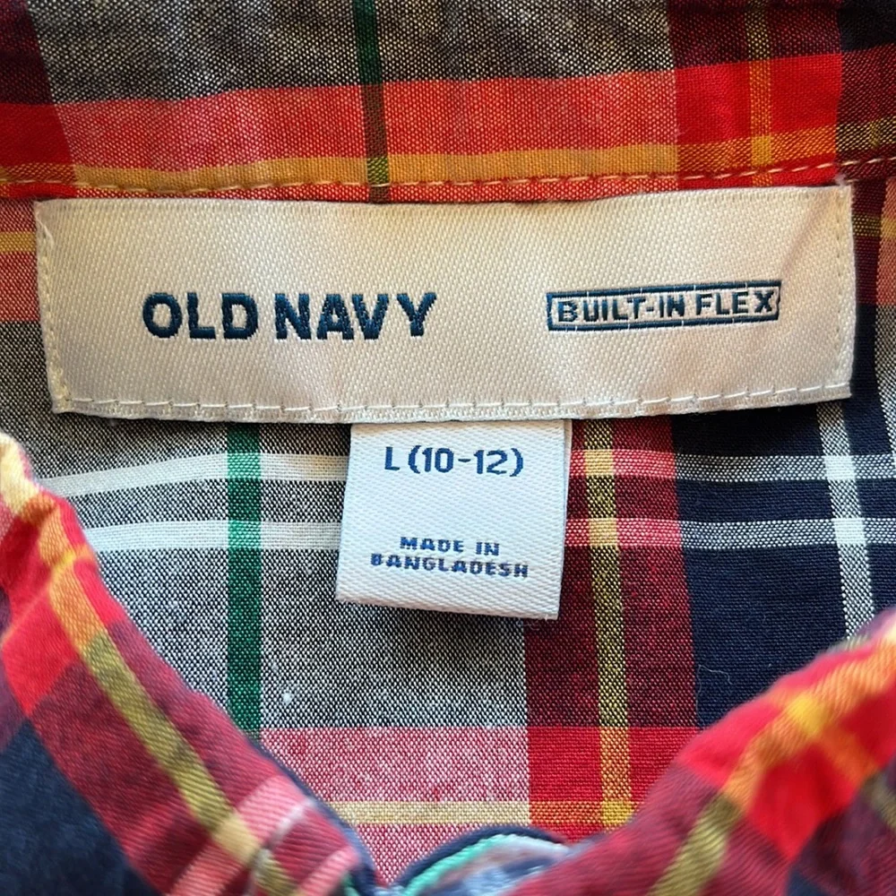 Old Navy | Plaid Long Sleeve Button Down Shirt sz L (10/12)